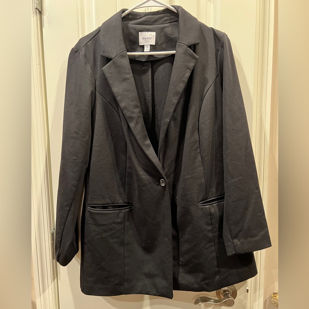Nine West Black Blazer Jacket Sz 0x